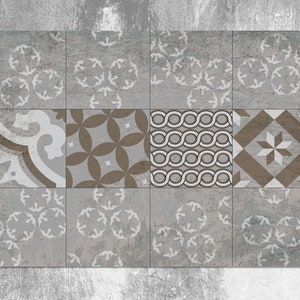 Salbei Farbe Eine Vielzahl von Fliesen Vinyl Matte, Grauen Vinyl Teppich, Bronze Linoleum Teppich, Fliesen Vinyl Bodenmatte, PVC Matte, Bereich Teppich, Vinyl Teppiche und Matten