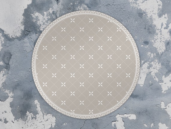 Animal Floor Mat Blue and Beige Vinyl Mat Kitchen Mats For Floor Linoleum Rug Butterflies Round Rug Round Vinyl Mat Kitchen Decor