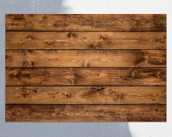 Dark Oak Rug Vinyl Mat, Bronze Vinyl Floor Mat, Brown Vinyl Rug, Wood Linoleum Rug, Kitchen Mat, Vinyl Flooring, Kitchen Mats For Floor