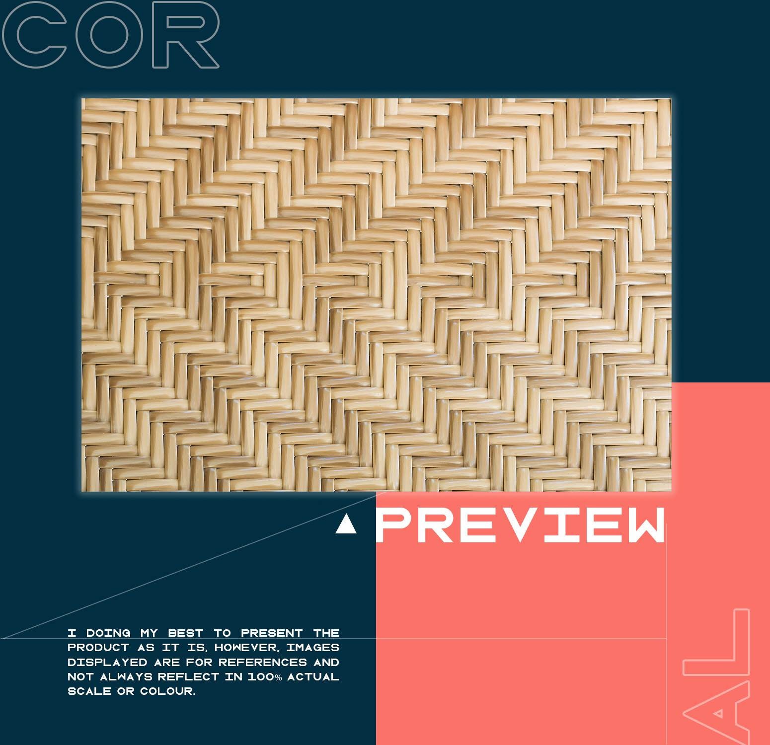 Rattan Texture Pattern Vinyl Mat Wood Vinyl Rug Beige and - Etsy