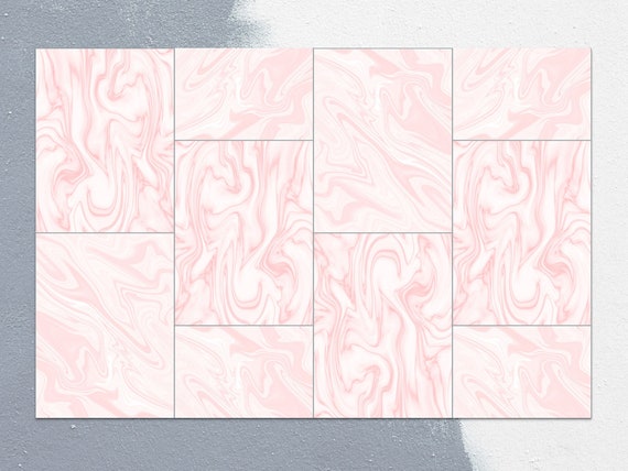 Light Pink Marble Tiles Vinyl Mat Pink Vinyl Rug Orange Linoleum