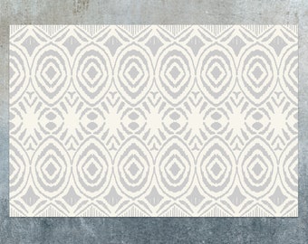 Stripes And Chevro Vinyl Mat, Beige Vinyl Rug, Gray Linoleum Rug, Geometric Vinyl Floor Mat, Floor Mat, Kitchen Decor, Kitchen Mat For Floor