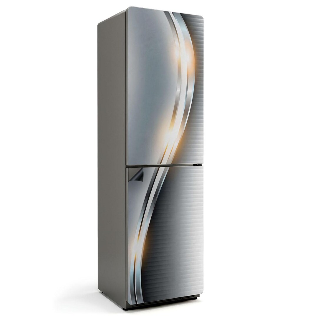Modern Wavy Pattern Fridge Magnetic Decal, Gray Aesthetic Fridge Magnet ...