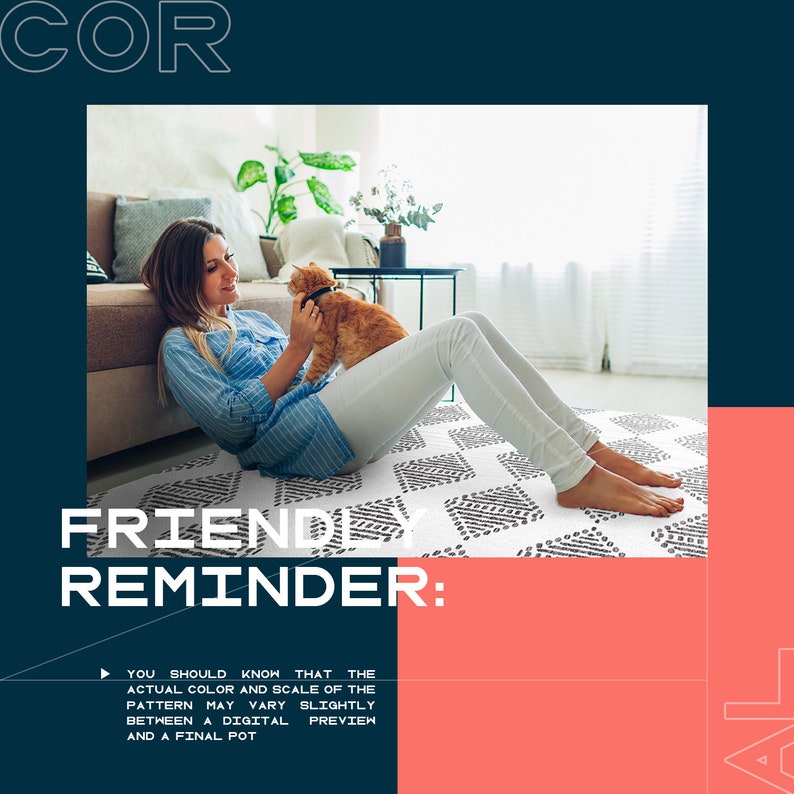 Patchwork Vinyl Rug, Eclectic Vinyl Rug, Gray and Black Vinyl Floor Mat