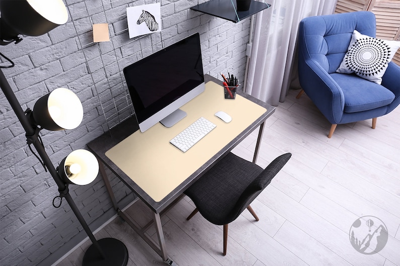 Beige Desk Pad Beige Desk Protector Beige Desk Blotter Etsy