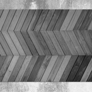 Dark Gray Herringbone Parquet Vinyl Mat, Gray Linoleum Rug, Black Vinyl Floor Mat, Wood Vinyl Rug, PVC Mat, Vinyl Flooring, Comfort Mat