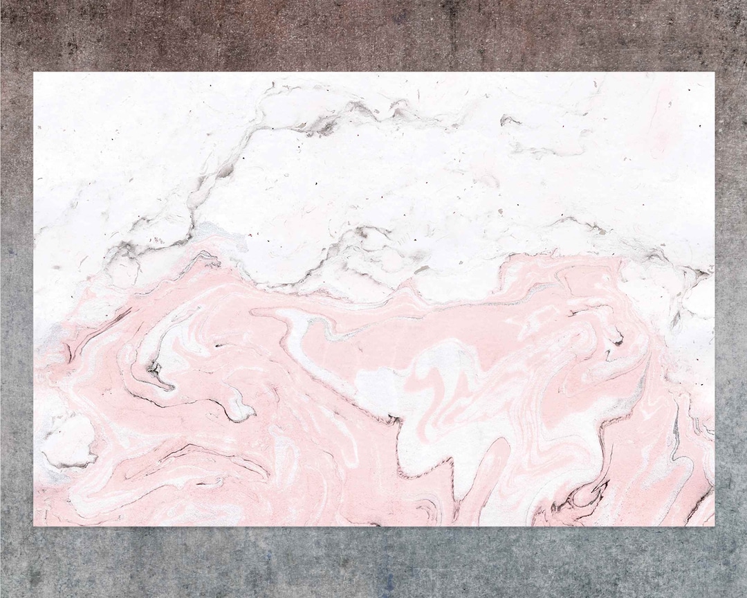 Pink Beige Marble Floor Mat