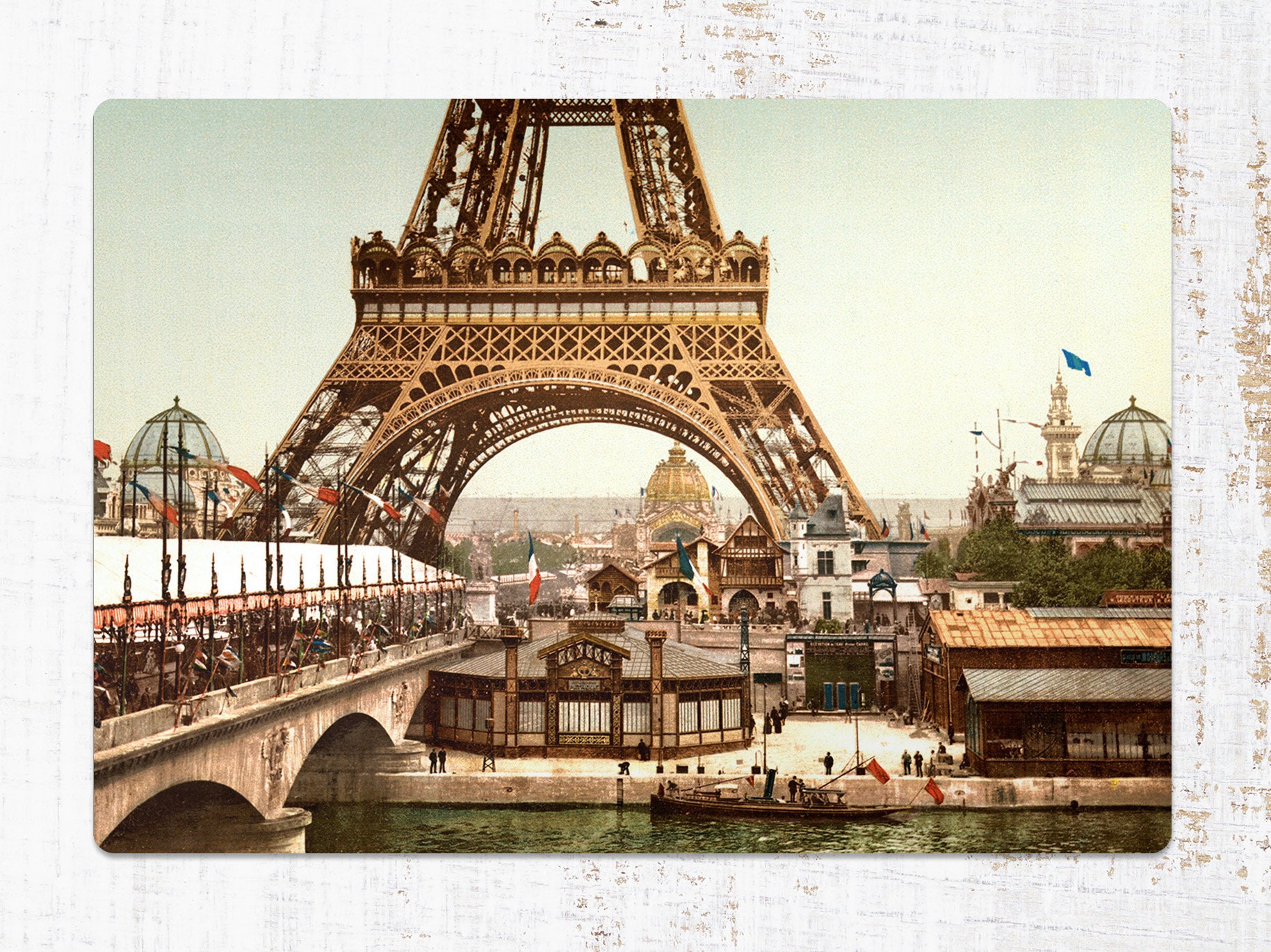 diep begroting Pebish Eiffeltoren stoel mat beige vinyl vloermat bruine - Etsy België