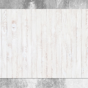 May include: Whitewashed wood paneling with a rustic, weathered look. The wood planks are arranged horizontally and have a slightly distressed finish.