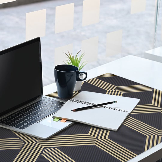 Elegant Geometric Desk Mats