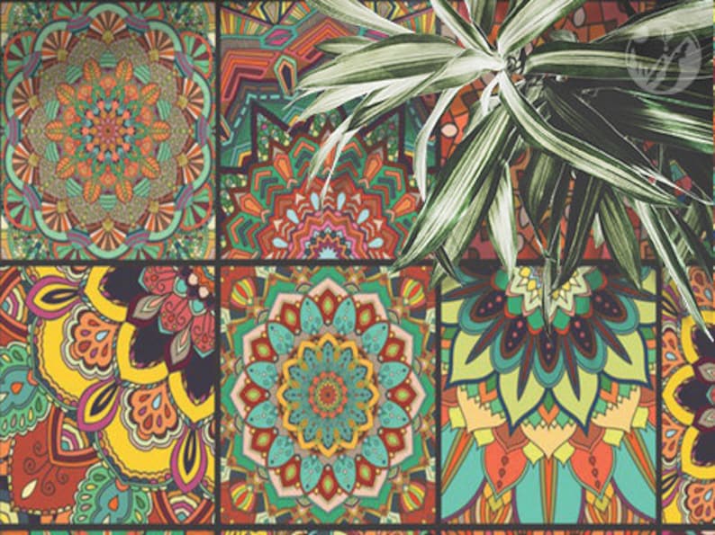 Classic Porto Tiles Vinyl Mat Orange Linoleum Rug Green Etsy