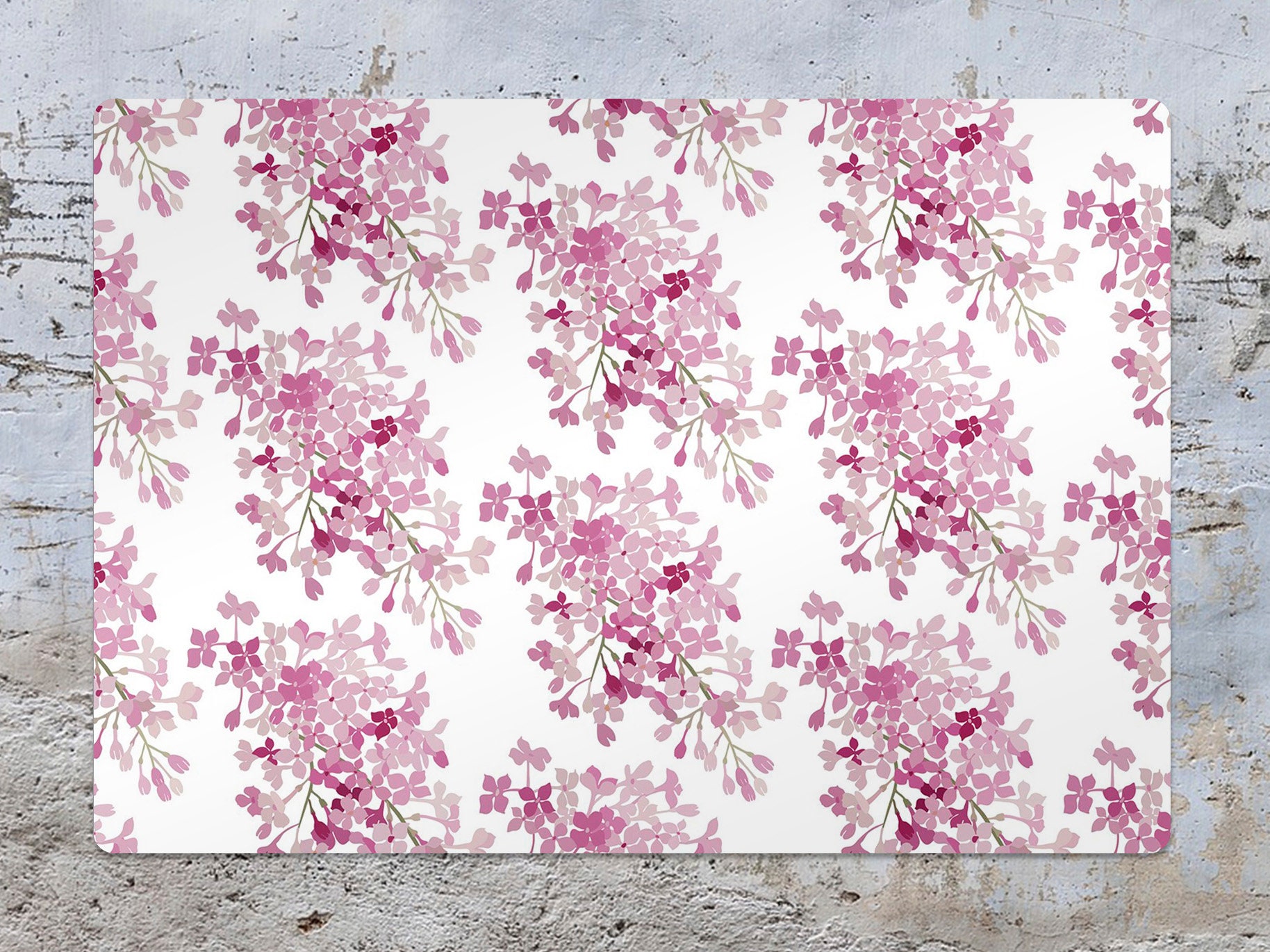 Pink Flowers Bouquets Chair Mat Pink Vinyl Floor Mat White Etsy