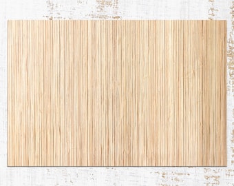 Bright Bamboo Vinyl Mat, Brown Linoleum Rug, Beige Vinyl Floor Mat, Wood Vinyl Rug, Kitchen Mat, Vinyl Flooring, Kitchen Mats For Floor