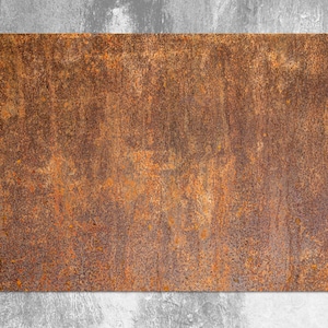 Rostige alte Platte Vinyl Matte, braune Vinyl Bodenmatte, orange Vinylteppich, fester Linoleumteppich, Küchenmatte, Küchendekor, Küchenmatten für den Boden