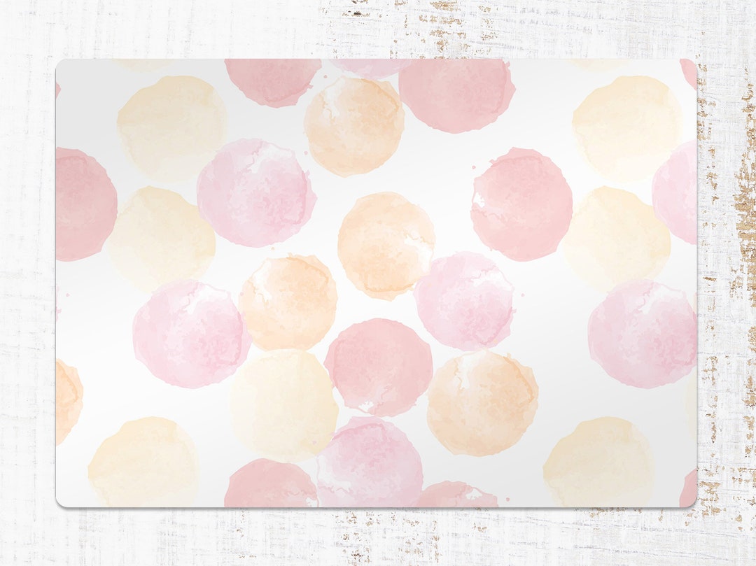 Dots Watercolor Chair Mat Pink Splat Mat Orange Vinyl Floor Etsy