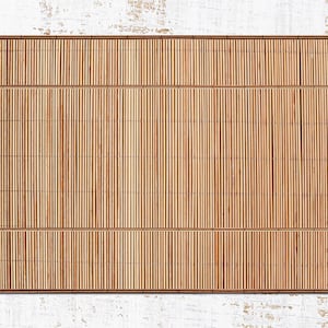 Reed Rug Orange Vinyl Mat, Brown Linoleum Rug, Bronze Vinyl Floor Mat, Wood Vinyl Rug, Linoleum Mat, Kitchen Decor, Comfort Mat