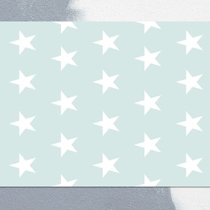 White Stars Pastel Green Color Vinyl Mat, Mint Vinyl Rug, White Linoleum Rug, Stars Vinyl Floor Mat, Kitchen Mat, Kitchen Decor, Art Mat