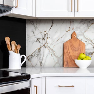 Fashionable Marble and Gold Panel Stickers, Self Adhesive Panels, Abstraction Panel Stickers, Gray Decal Decor, Wall Panel Stickers