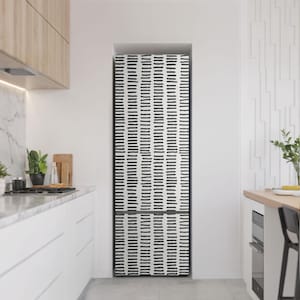 Lines In A Regular Arrangement Fridge Magnetic Decal, Black Aesthetic Fridge Magnet, Kitchen Decoration, Fridge Mat