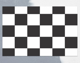 Schaakbordvinylmat, zwart vinyltapijt, wit linoleumtapijt, geometrische vinylvloermat, vloermat, decoratieve mat, keukenmatten voor vloer
