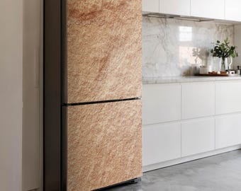 Natural Rock Texture Fridge Magnetic Decal, Beige Stylish Fridge Magnet, Kitchen Decoration, Refrigerator Cover