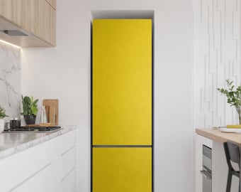 Kleur geel magneetsticker koelkast, gele stijlvolle koelkastmagneet, keukendecoratie, koelkastmat