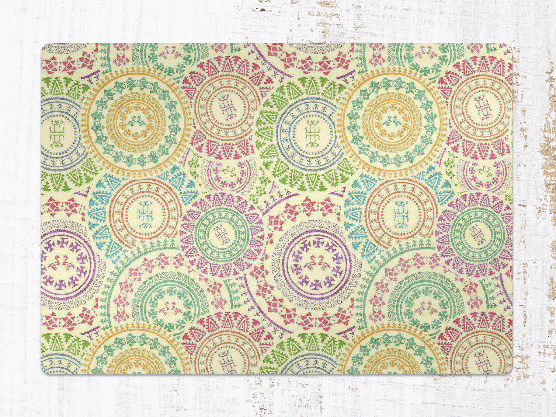 Tribal Chair Mat Green Splat Mat Purple Vinyl Floor Mat Etsy