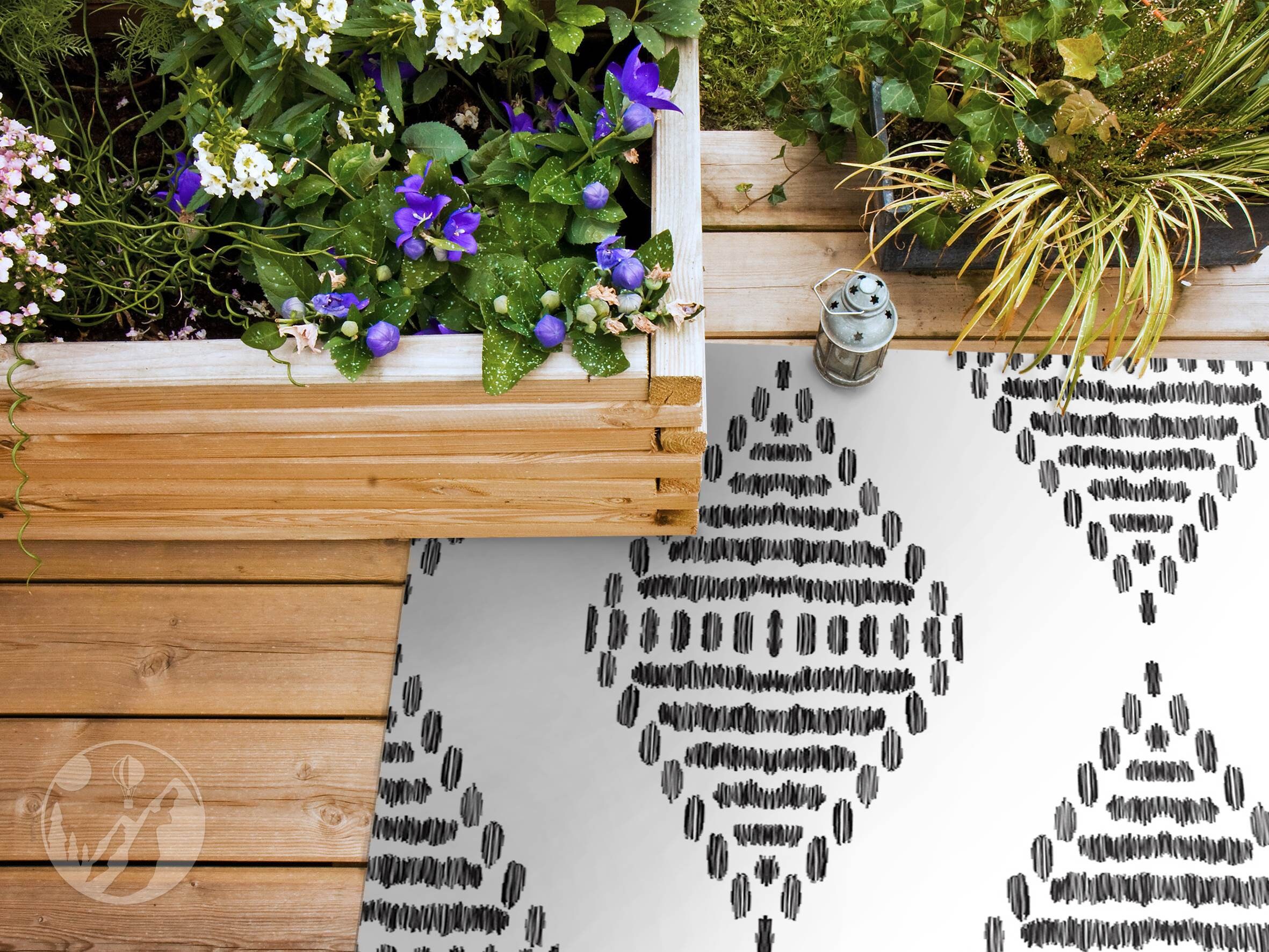 White and Black Diamond Vinyl Floor Mat Geometric Vinyl Floor Etsy