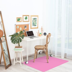 Light Pink Chair Mat, Pink Protective Mat, Light Pink Vinyl Floor Mat, Light Pink Splat Mat ...