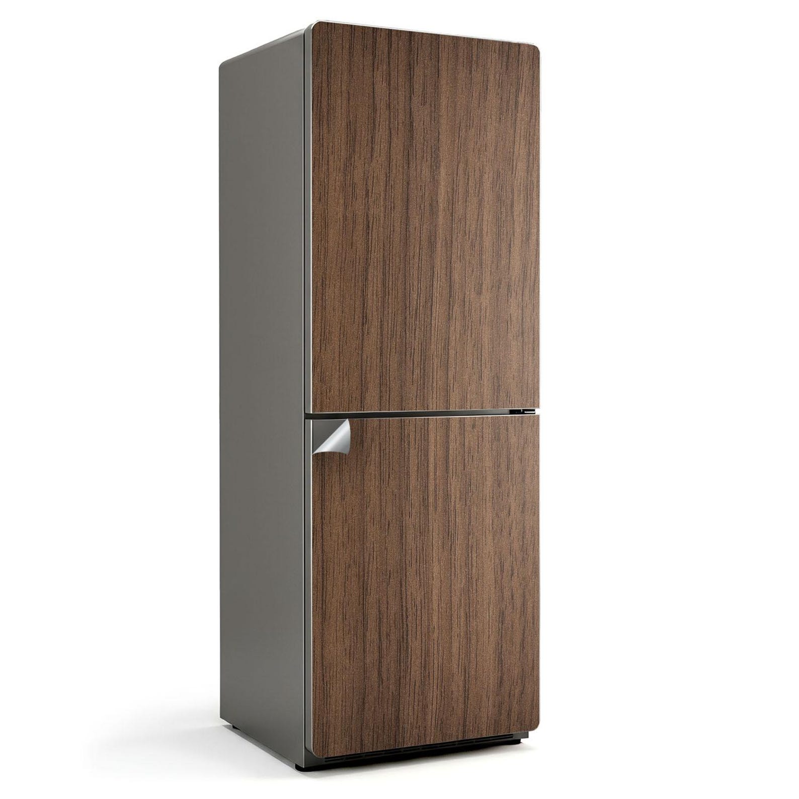 Natural Wood Pattern Fridge Wrap Sticker, Brown Refrigerator Wrap ...