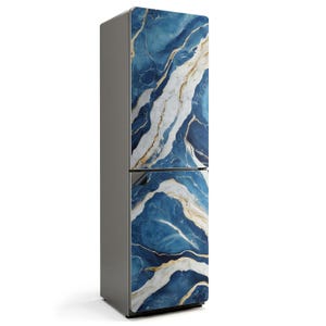 Abstract Marble Pattern Fridge Magnetic Decal, Blue Aesthetic Fridge Magnet, Kitchen Decoration, Freezer Decor