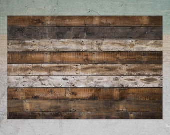 Harbor Dark Boards Vinyl Mat, Wood Vinyl Rug, Brown and Bronze Vinyl Rug, Kitchen Mat, Vinyl Flooring, Comfort Mat