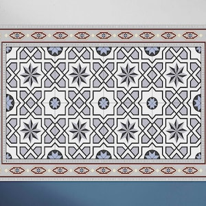 Alfombra vinilo mosaico patrón egipcio - TenVinilo