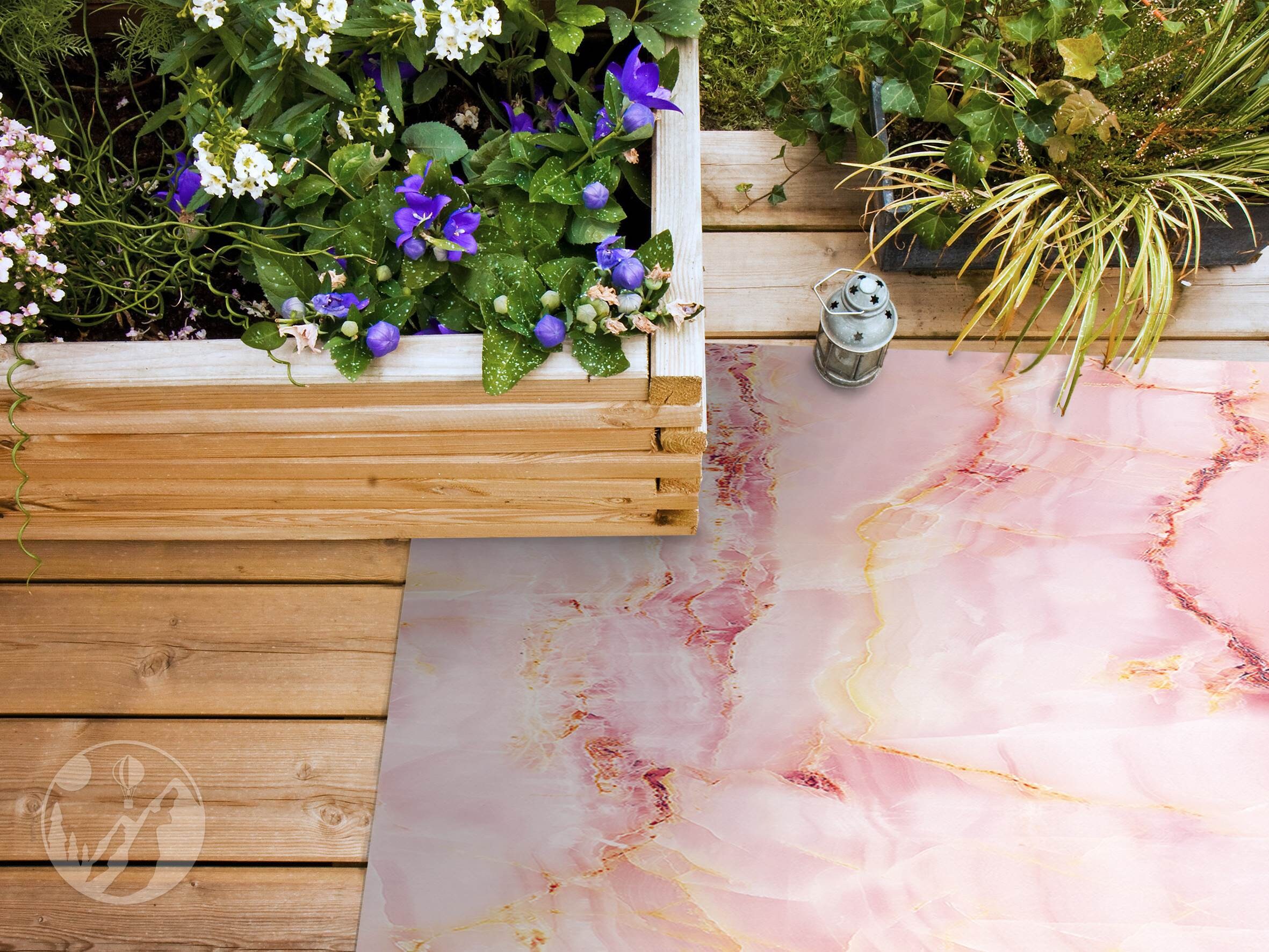 Pink Crystal Marble Vinyl Rug Marble Vinyl Rug Pink and Etsy UK