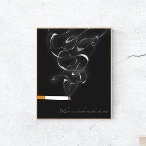 Cigarette Smoke Wallprint | Modern abstract Art| Art Wallprint| Digital Wallpicture| Digital Download