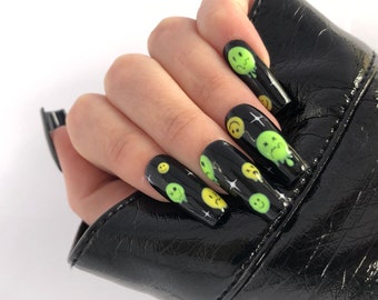 Smiley Nails Etsy smiley nails etsy
