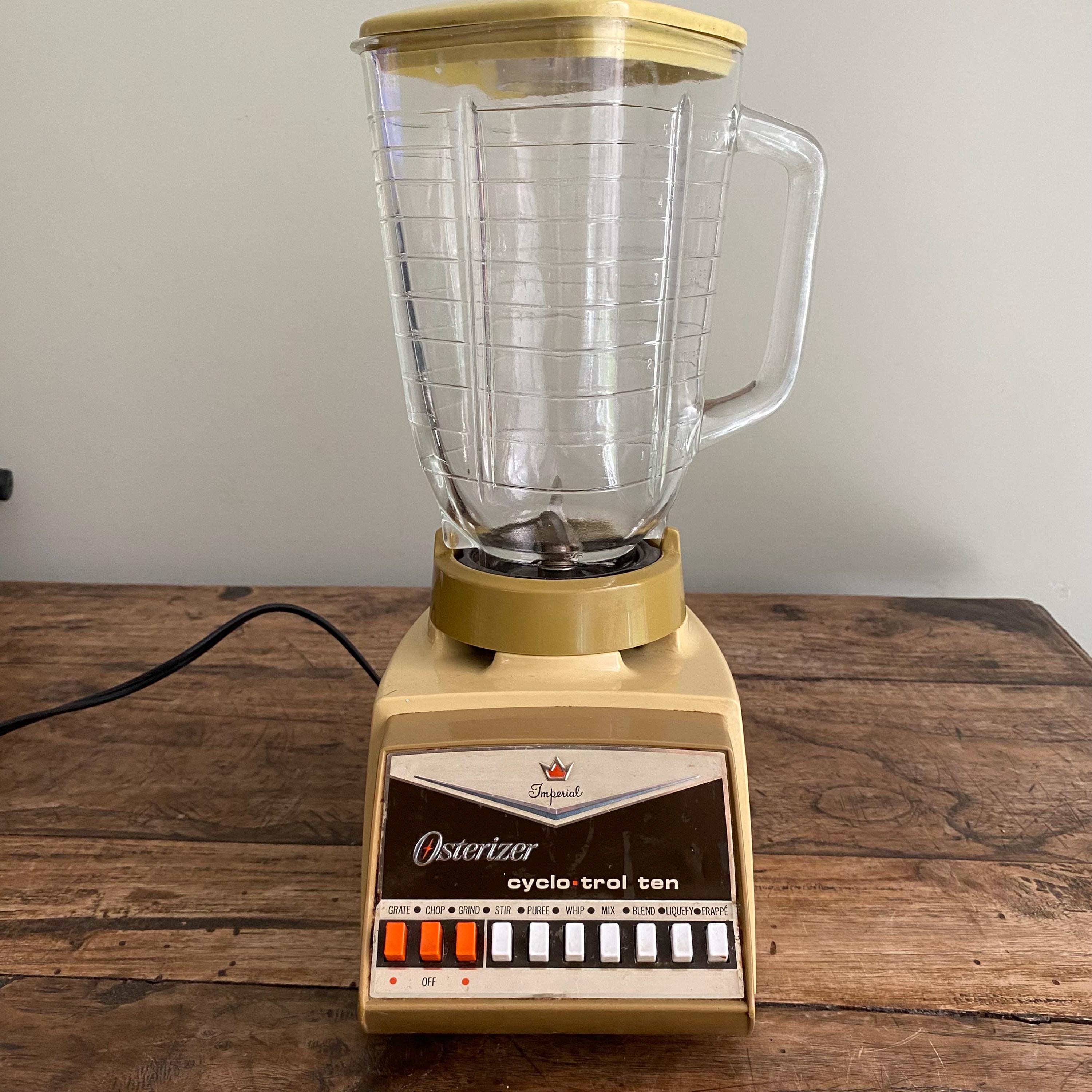Vintage Osterizer Galaxie Cycle Blend 10 Speed Blender 5 Cup Glass