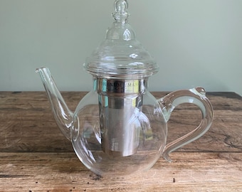 Fortnum & Mason Oriental Glass Teapot - Like New in Box - 2 Cup Small Teapot with Stainless Steel Infuser - Authentic British Luxury Gift