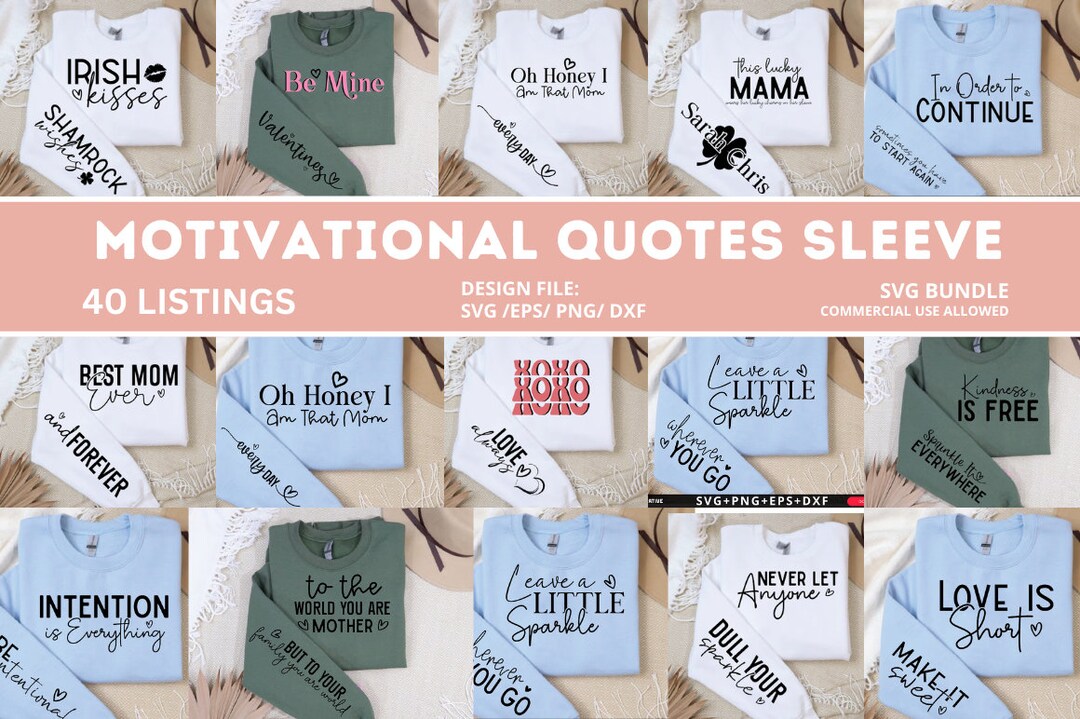 Motivational SVG PNG Bundle,self Love Svg Bundle Inspirational Sleeve ...