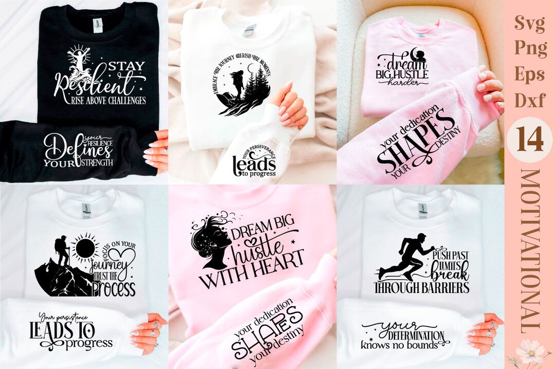 Motivational SVG PNG Bundle Self Love Svg Bundle L Inspirational Sleeve ...
