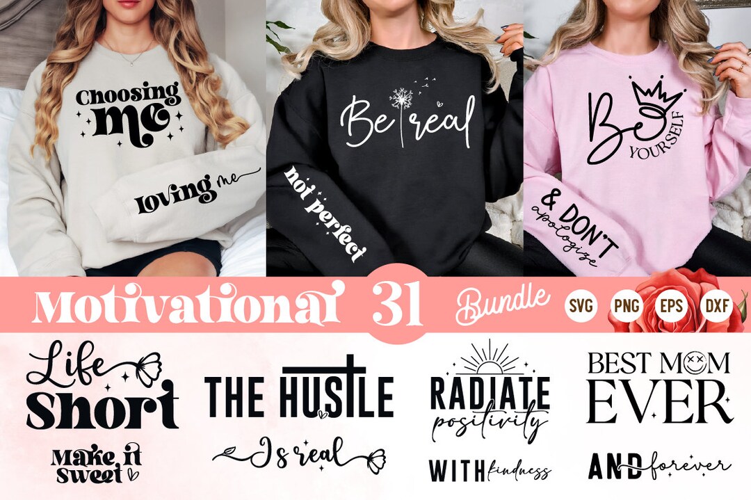 Boho Motivational SVG PNG Bundle, Self Love Svg Bundle, Inspirational ...