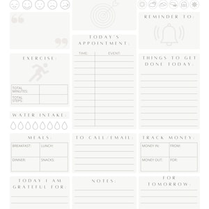 Daily Agenda & Weekly Planner Printable, Digital Download Bundle - Etsy