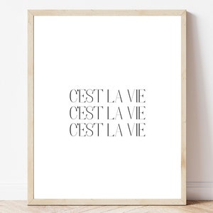 C&#39;est La Vie 3x Digital Print, Digital Download, Wall Print