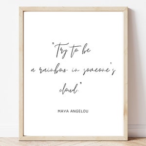 Literary Quote Digital Download, Maya Angelou Quote, Digital Print, Wall Art,  Maya Angelou Poster