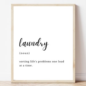 Laundry Definition Digital Download, Digital Print, Laundry Wall Art