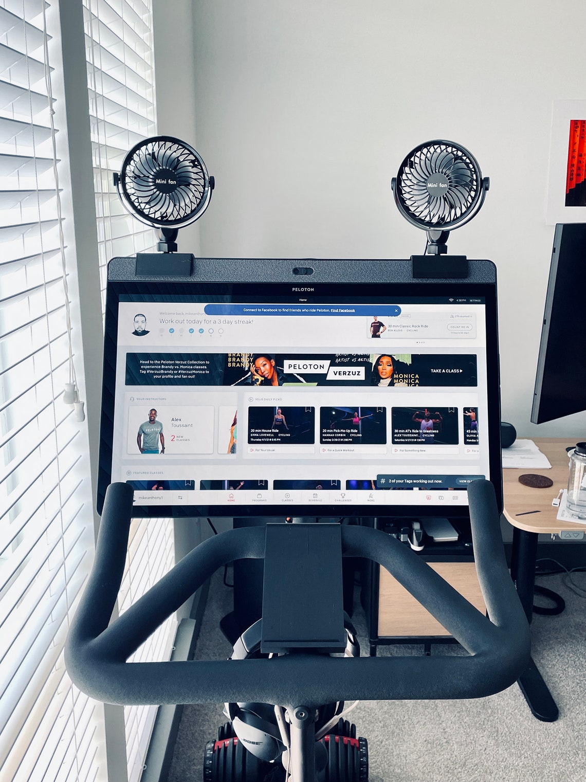 Peloton Bike Plus Fan Kit Monitor Mount Etsy