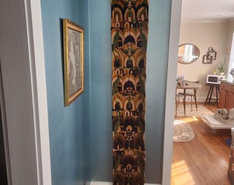 Vintage Embroidered Folk Art Tapestry: Animal & Icon Design