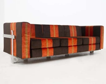 Vintage Orange Sofa by Luigi Caccia Dominioni for Azucena