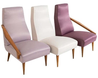 Gio Ponti Attributed and Fils Edition Set of Three Armchairs, circa 1955