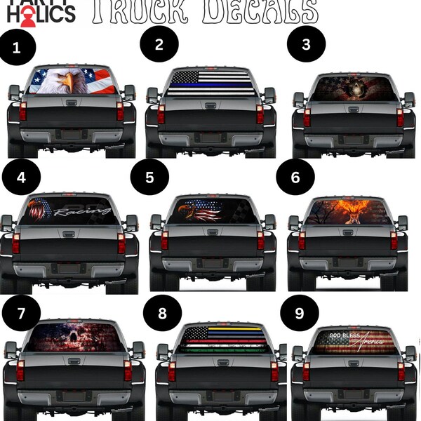 Truck Window Decals Etsy